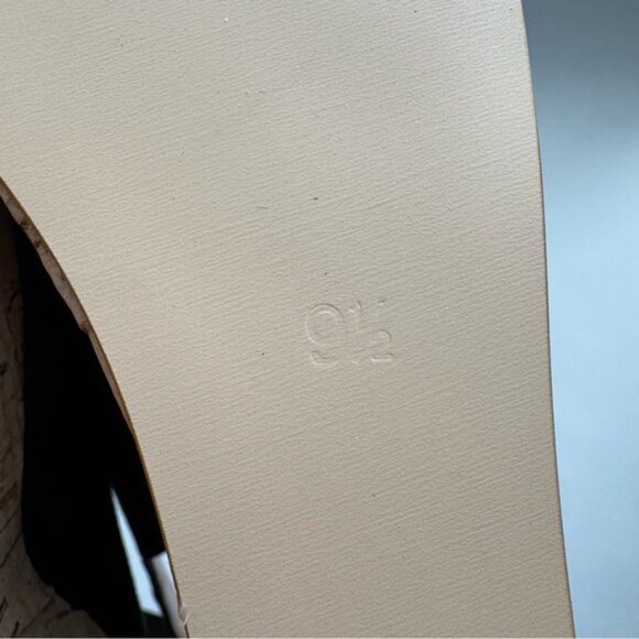 Size 9.5 Black Suede Women Peep Toe Slingback Platform Wedge Sandals High Heel - Picture 9 of 13